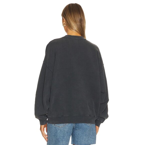 ANINE BING Harvey Crew Butterfly in Washed Black Size Medium - Picture 4 of 7